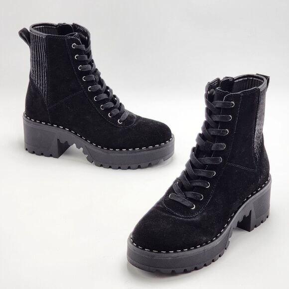 Vince Camuto Marrela Suede Combat Boot Size 7 - Picture 1 of 9